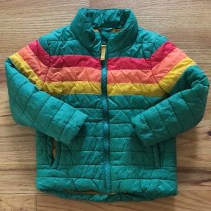 CAT & JACK 80s / vintage style rainbow puffer jacket
